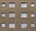 Brown facade of an old house Royalty Free Stock Photo