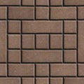 Brown Figured Paving Slabs - Rectangles and Royalty Free Stock Photo