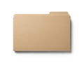 Brown file folder isolated on white background Royalty Free Stock Photo