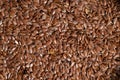 Brown flaxseeds or flax seeds