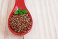 Brown flaxseeds. Healthy seads with vitamins and minerals.