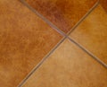 Brown floor tiles