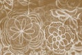 Brown floral fabric Royalty Free Stock Photo