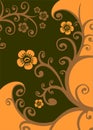 Brown floral pattern Royalty Free Stock Photo