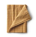 brown folded cotton napkin