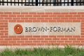 Brown Forman entrance gate sign