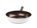 Brown frying pan isolated Royalty Free Stock Photo