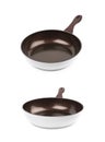 Brown frying pan isolated Royalty Free Stock Photo