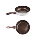 Brown frying pan isolated Royalty Free Stock Photo
