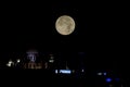 Brown Full Moon at Night Royalty Free Stock Photo