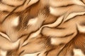 Brown Fur Texture Background, Wild Animal Hair Pattern, Fluffy Wool Mockup, Abstract Generative AI Illustration Royalty Free Stock Photo