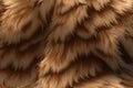 Brown Fur Texture Background, Wild Animal Hair Pattern, Fluffy Wool Mockup, Abstract Generative AI Illustration Royalty Free Stock Photo