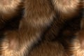 Brown Fur Texture Background, Wild Animal Hair Pattern, Fluffy Wool Mockup, Abstract Generative AI Illustration Royalty Free Stock Photo