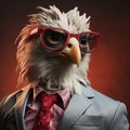 Eagle In A Suit: Photorealistic Surrealism With Corporate Punk Vibes