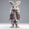 High-quality Fashion Feather Rabbit In Spring Outfit