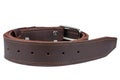 Brown genuine leather men`s belt Royalty Free Stock Photo