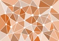 Brown geometric abstract graphic for background, wallpaper, backdrop, banner and illustration. Triangle. Circle. Colorful. Vector. Royalty Free Stock Photo
