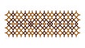 Brown Geometric Lattice Fence Pattern, vector design Generative AI Royalty Free Stock Photo