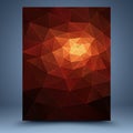 Brown grunge geometric abstract background