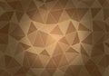 Brown Geometric triangular low poly with dots and lines gradient illustration for graphic background. Vector design texture. Royalty Free Stock Photo