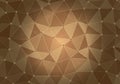 Brown Geometric triangular low poly with dots and lines gradient illustration for graphic background. Vector design texture. Royalty Free Stock Photo