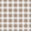 Brown gingham seamless pattern, vector background Royalty Free Stock Photo