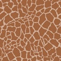 Brown Giraffe Skin Animal Print Seamless Repeat Design