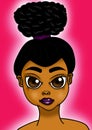 Brown girl cartoon illustration digital art Royalty Free Stock Photo