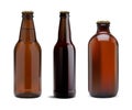 Brown glass beer bottle. Light Cold drink package