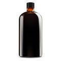 Brown glass bottle. Cosmetic, medical syrup jar