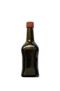 Brown glass bottle with red cork Royalty Free Stock Photo