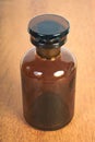 Brown glass chemical bottle