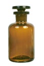 Brown glass chemical bottle