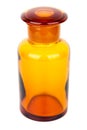 Brown glass chemical bottle Royalty Free Stock Photo