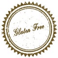 Brown GLUTEN FREE grunge stamp