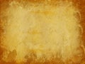 Brown and Gold Distressed Paper Texture Background with Dark Edges