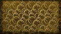 Brown and Gold Grunge Geometric Circle Pattern Wallpaper Image