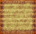 Brown And Gold Grunge Music Background