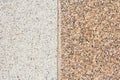 Brown gravel texture top view. Royalty Free Stock Photo