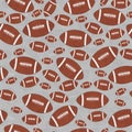 Brown and Gray Football Tile Pattern Repeat Background