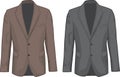 Brown and Gray male coats. Vector