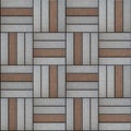 Brown and Gray Rectangles Paved. Seamless Texture Royalty Free Stock Photo