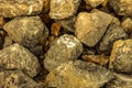 Brown gray stones background hard weathered closeup base solid