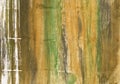 Brown green abstract background. Striped watercolor texture