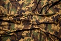 brown and green camouflage fabric