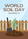 Brown Green Illustrated World Soil Day Poster