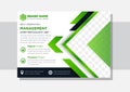 Blue and green flyer cover business brochure vector design, Royalty Free Stock Photo