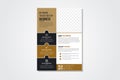 Gold, black and white color of Brochure use vertical Layout and mosaic arrange design template.