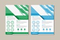 White background of business brochure, leaflet, flyer, cover template Royalty Free Stock Photo