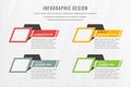 Vector flat colorful Infographic typographic timeline report template Royalty Free Stock Photo